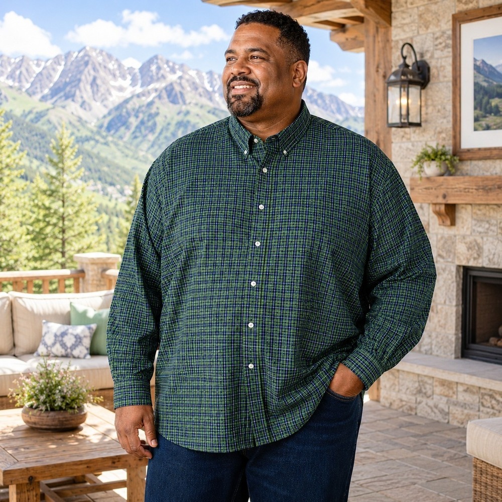 Foundry Supply Co Men's 2XLT Plaid Shirt Gorpcore Utility Outdoor Dadcore Cabin